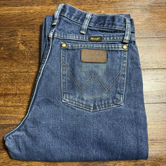 Vintage Wrangler 47MWZ Jeans Size 32X36 Nicely Worn Cowboy Western Rodeo - Picture 2 of 15